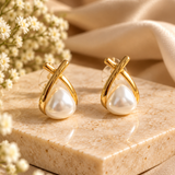 Pack Of 2 Glow Pearl and Royal Ribbon Pearl Earrings