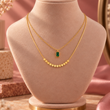 Double Layer Green emeraled Chain