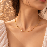 Stainless Steel Goldplated Beaded Chain