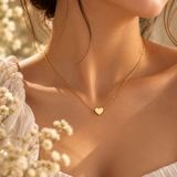 Heart gold plated chain