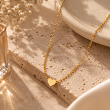 Heart gold plated chain