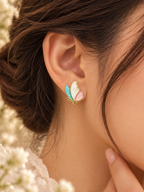 Pastel Flutter Stud Earrings
