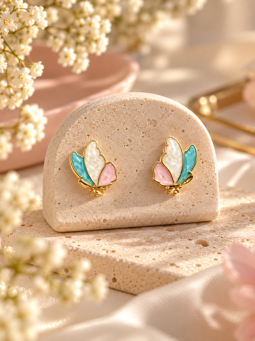 Pastel Flutter Stud Earrings
