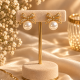 Golden Grace Bow Earrings