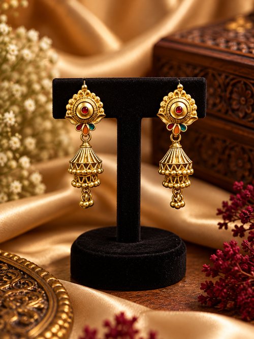 Gold Plated Jhumki Earrings
